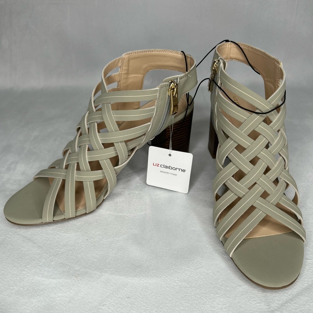 NWT Liz Claiborne Women's Heeled Sandals - Sage